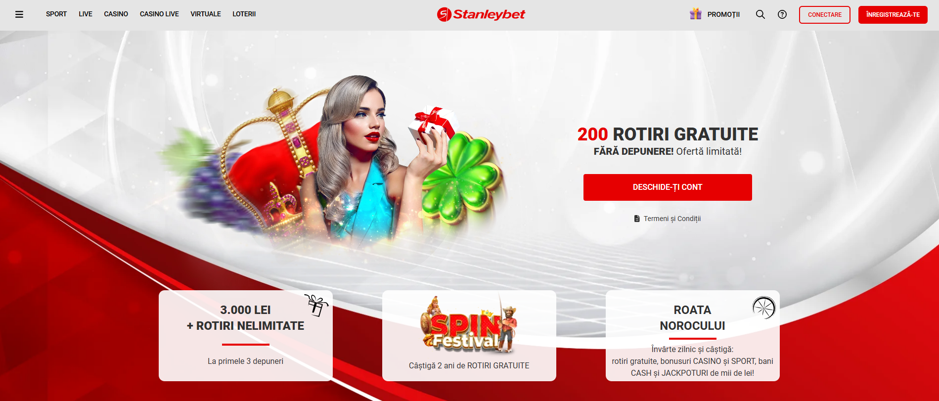 Rotiri gratuite la Stanleybet
